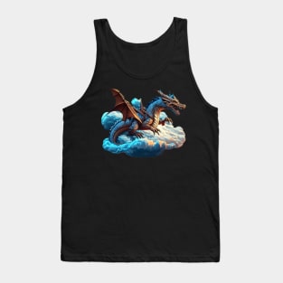 Flying Dragon in the Sky: Epic Fantasy Art Design Tank Top